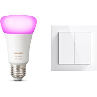 Koop Philips Hue White & Color Ambiance E27 Bluetooth + Senic Slimme Lichtschakelaar - 8718699673109