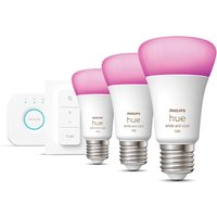 Koop Philips Hue White & Color Ambiance E27 Bluetooth 3-pack Starter Kit - Wit - 8719514291355
