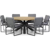 Aanbieding Santika Zaga/Rockville 160 cm dining tuinset 7-delig