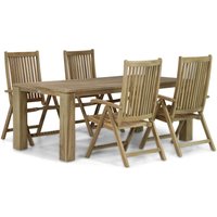 Aanbieding Garden Collections Canterbury/Brighton 200 cm dining tuinset 5-delig