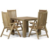 Aanbieding Garden Collections Canterbury/Brighton 100 cm dining tuinset 5-delig