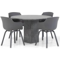 Aanbieding Lifestyle Salina/Graniet rond 120 cm dining tuinset 5-delig