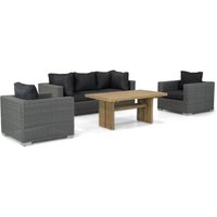Aanbieding Garden Collections Toronto/Brighton 140 cm stoel-bank loungeset 4-delig