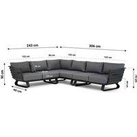 Aanbieding Lifestyle Rome/Weave 240 cm dining tuinset 7-delig