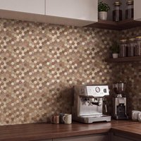Aanbieding Zelfklevende wandtegels hexagon 16 stuks - 8721184891629