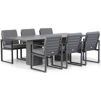 Aanbieding Santika Zaga/Graniet 220 cm dining tuinset 7-delig