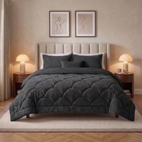 Aanbieding Lazy all-in-one dekbed Teddy fur - antraciet - 8720578170081