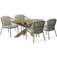 Aanbieding Santika Miyora/Boston 200x110 cm dining tuinset 5-delig