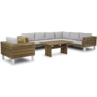 Aanbieding Santika Cayora/Sand City 160 cm dining tuinset 7-delig