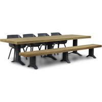 Aanbieding Domani Alba/Weston 300x90 cm dining tuinset 9-delig