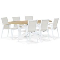 Aanbieding Lifestyle Mateo ligbed met kussen wit/moss green