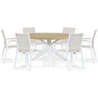 Aanbieding Santika Amadora/Weave 300x120 cm dining tuinset 9-delig