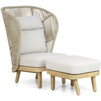 Aanbieding Coco Custa/Rockville 120 cm dining tuinset 5-delig