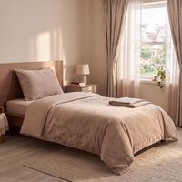 Aanbieding Teddy Hongaarse punt dekbedovertrek - taupe - 8721184890240