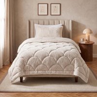 Aanbieding Lazy all-in-one dekbed Teddy fur - beige - 8720578170012