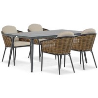 Aanbieding 4 Seasons Outdoor Biarritz/Hampton 80 cm stoel-bank loungeset 4-delig