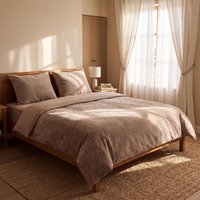 Aanbieding Teddy Hongaarse punt dekbedovertrek - taupe - 8721184890264