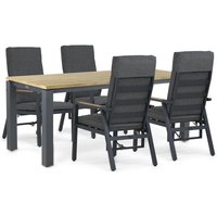 Aanbieding Lifestyle Upton/Bristol 180 cm dining tuinset 5-delig stapelbaar