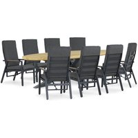 Aanbieding Lifestyle Upton/Graniet 120 cm dining tuinset 5-delig stapelbaar