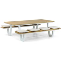 Aanbieding Lifestyle Seaside teak dining vuurtafel 220 x 115 cm