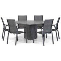 Aanbieding Lifestyle Ultimate/Graniet 170 cm triangel dining tuinset 7-delig