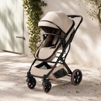 Aanbieding 2-in-1 meegroei kinderwagen - taupe - 5412479043214