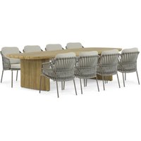 Aanbieding 4 Seasons Outdoor Capalbio/Falcon 300 cm dining tuinset 9-delig