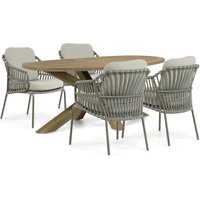 Aanbieding 4 Seasons Outdoor Capalbio/Boston 200 cm dining tuinset 5-delig