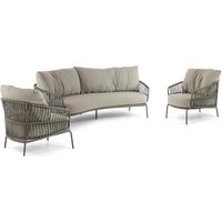 Aanbieding 4 Seasons Outdoor Capalbio stoel-bank loungeset 3-delig