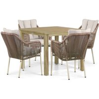 Aanbieding Santika Sovita stoel-bank loungeset 5-delig antraciet