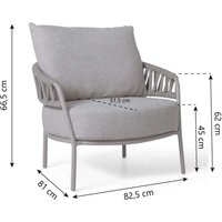 Aanbieding 4 Seasons Calma living chair LOFT with 2 cushions