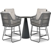 Aanbieding Garden Collections Chicago/Brighton 140 cm dining loungeset 4-delig