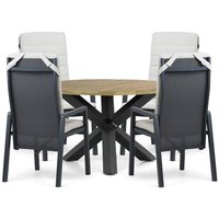 Aanbieding 4 Seasons Outdoor Fabrice/Montana 240 cm dining tuinset 7-delig