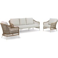 Aanbieding Coco Bali stoel-bank loungeset 3-delig