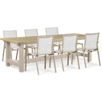 Aanbieding Lifestyle Fiora/San Francisco 260x100 cm dining tuinset 7-delig
