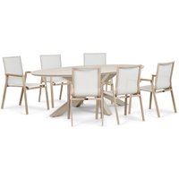 Aanbieding Lifestyle Fiora/Lunea 240x120 cm dining tuinset 7-delig