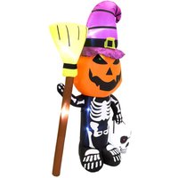 Aanbieding Opblaasbare Halloween decoratie pompoen skelet - 5714988077385