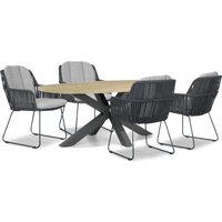 Aanbieding Coco Puerto/Rockville 120 cm dining tuinset 5-delig
