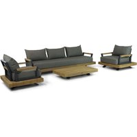Aanbieding Santika Supreme/Supralux 130 cm stoel-bank loungeset 4-delig