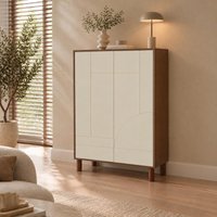 Aanbieding Wandkast met abstract design - beige/bruin - 8721042581471