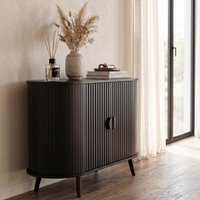 Aanbieding Ovaal dressoir met latjes - zwart - 8721184891711