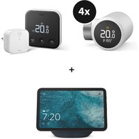 Koop Amazon Echo Show 8 + tado° Slimme Thermostaat X Startpakket + 4 Radiatorknoppen -